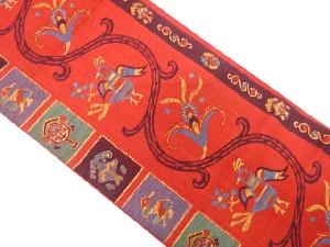 花鳥唐草模様織出し袋帯